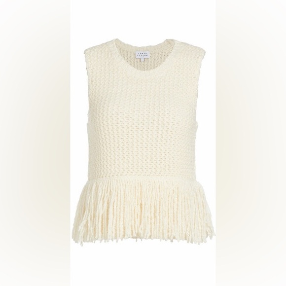 Tanya Taylor Amance Knit Wool Sleeveless Sweater Blouse Cream Size XS - Picture 2 of 6